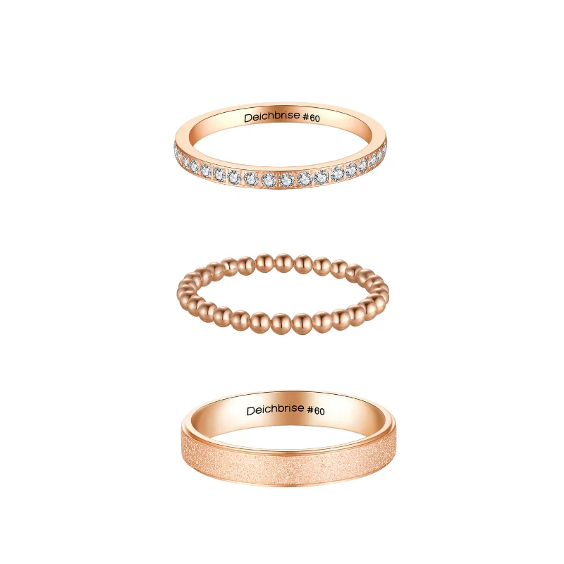 Stapelring-Set Wellenglitzern - Image 8